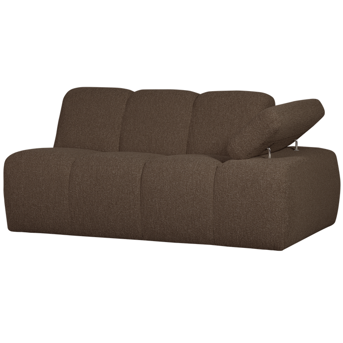 WOOOD Mojo 1,5-Zits Bank Met Arm Rechts - Bouclé - Bruin - 74x160x97