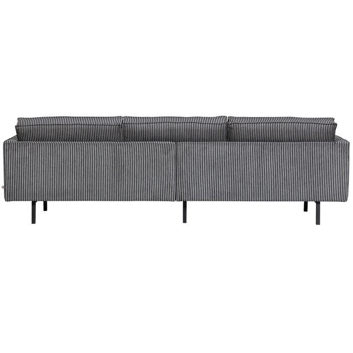 WOOOD Rodeo 3-Zits Bank - Streep - Zwart|Grijs - 85x277x86 cm,