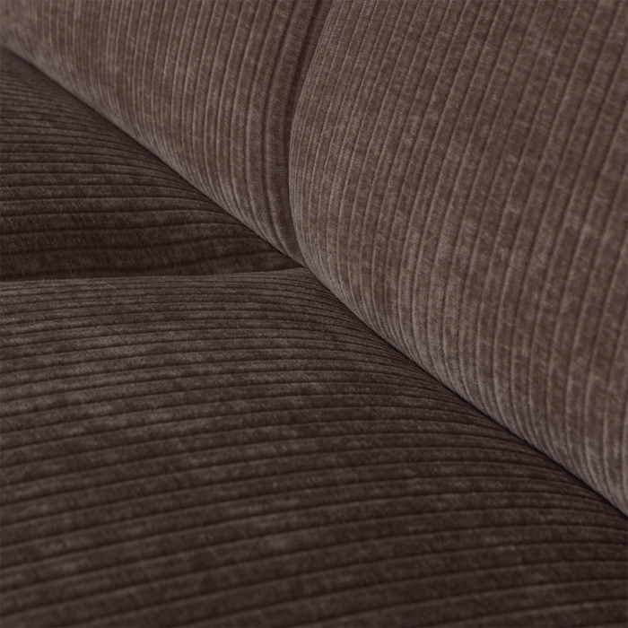 WOOOD Mojo 1-Zits Bank - Ribstof - Bruin - 74x80x97