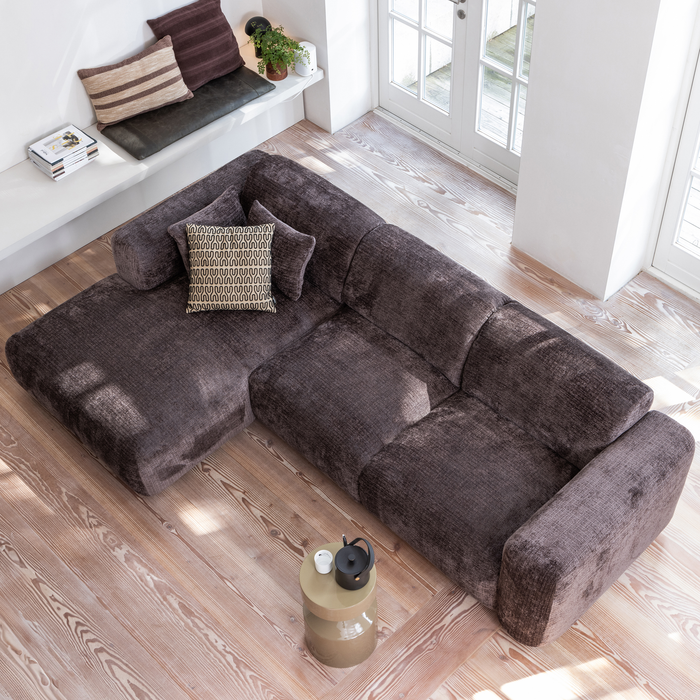 WOOOD Cloud Chaise Longue Links - Bruin