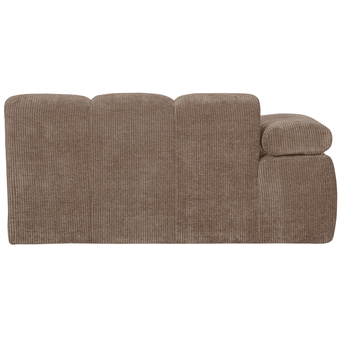 WOOOD Mojo 1,5-Zits Bank Met Arm Links - Ribstof - Zand - 74x160x97