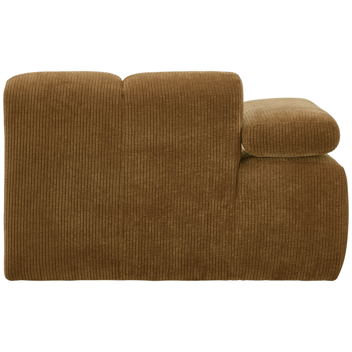 WOOOD Mojo 1-Zits Bank Met Arm Links - Ribstof - Geel - 74x120x97