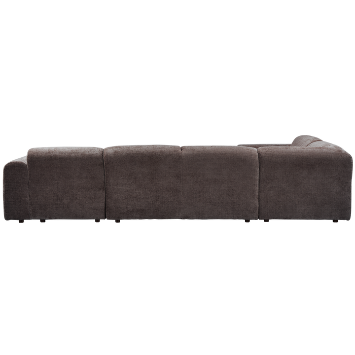 WOOOD hoekbank links Cloud - Chenille - Warm Bruin - 80x345x198 cm