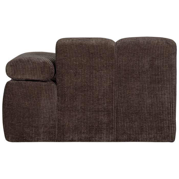 WOOOD Mojo 1-Zits Bank Met Arm Rechts - Ribstof - Bruin - 74x120x97