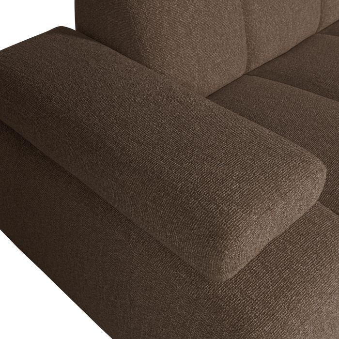 WOOOD Mojo 1,5-Zits Bank Met Arm Links - Bouclé - Bruin - 74x160x97