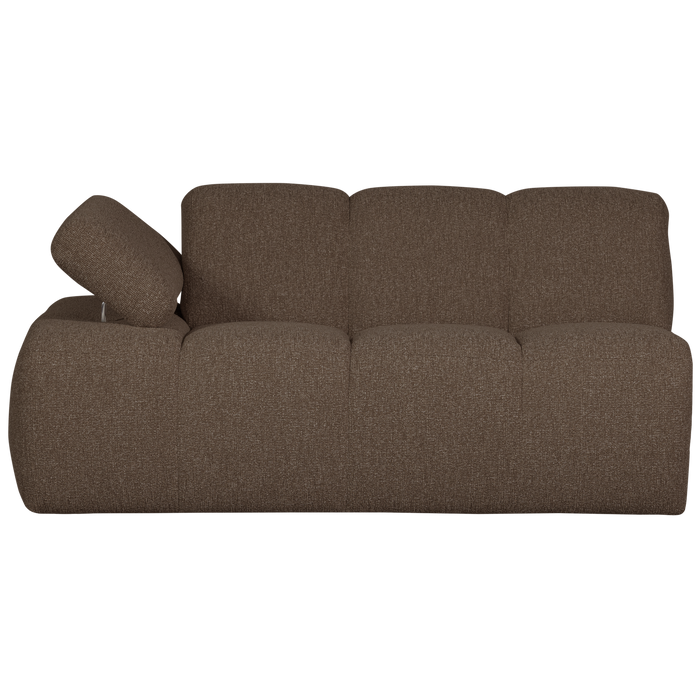 WOOOD Mojo 1,5-Zits Bank Met Arm Links - Bouclé - Bruin - 74x160x97