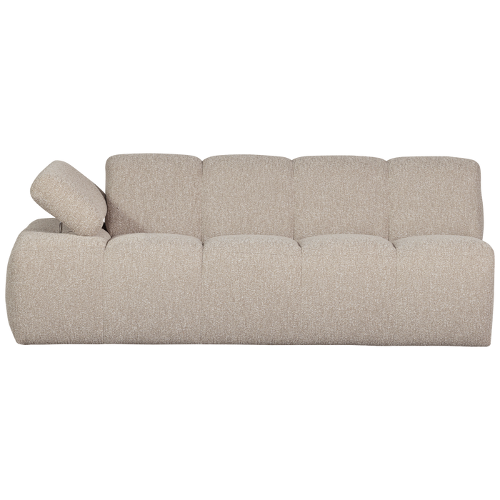 WOOOD Mojo 2-Zits Bank Met Arm Links - Bouclé - Beige - 74x200x97
