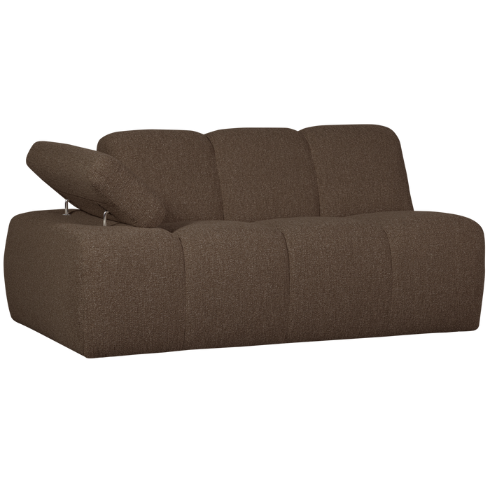 WOOOD Mojo 1,5-Zits Bank Met Arm Links - Bouclé - Bruin - 74x160x97