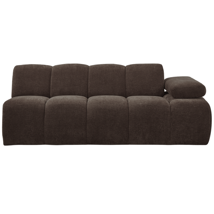 WOOOD Mojo 2-Zits Bank Met Arm Rechts - Bouclé - Roest Bruin Melange