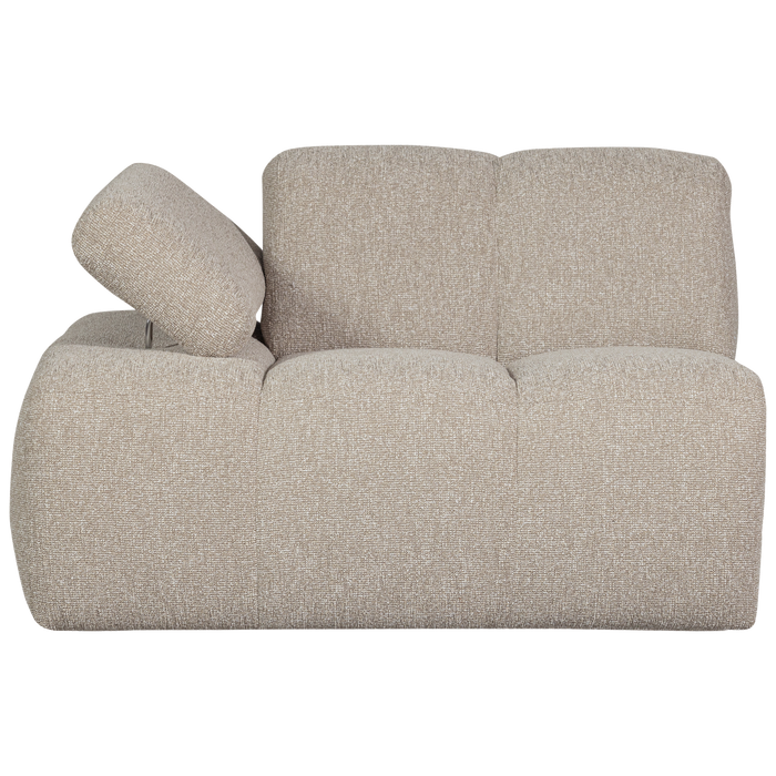 WOOOD Mojo 1-Zits Bank Met Arm Links - Bouclé - Beige - 74x120x97