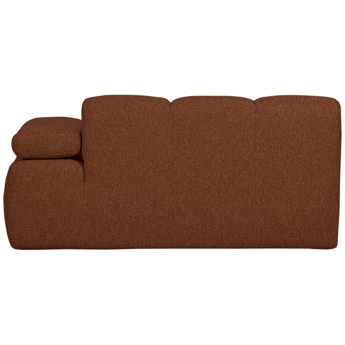 WOOOD Mojo 1,5-Zits Bank Met Arm Rechts - Bouclé - Roest Bruin