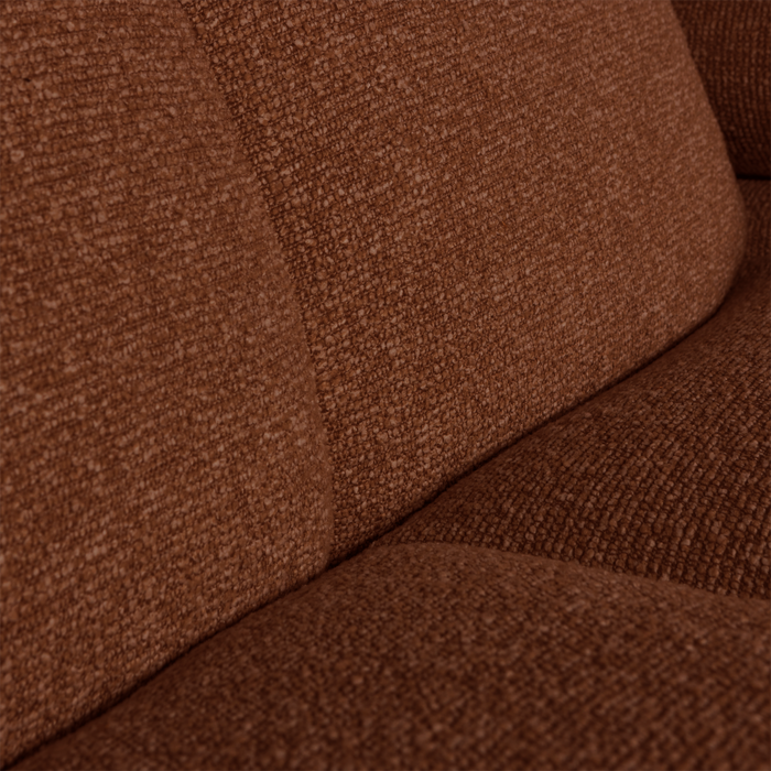 WOOOD Mojo 1,5-Zits Bank Met Arm Rechts - Bouclé - Roest Bruin