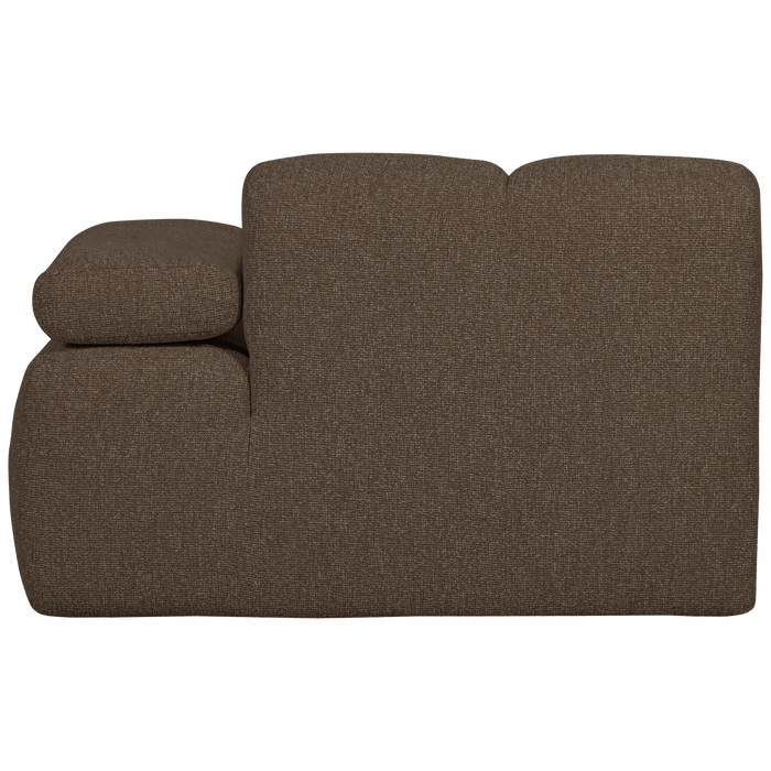 WOOOD Mojo 1-Zits Bank Met Arm Rechts - Bouclé - Bruin - 74x120x97