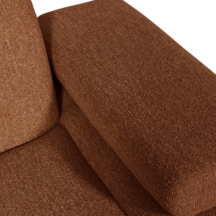 WOOOD Mojo 1-Zits Bank Met Arm Rechts - Bouclé - Roest Bruin Melange