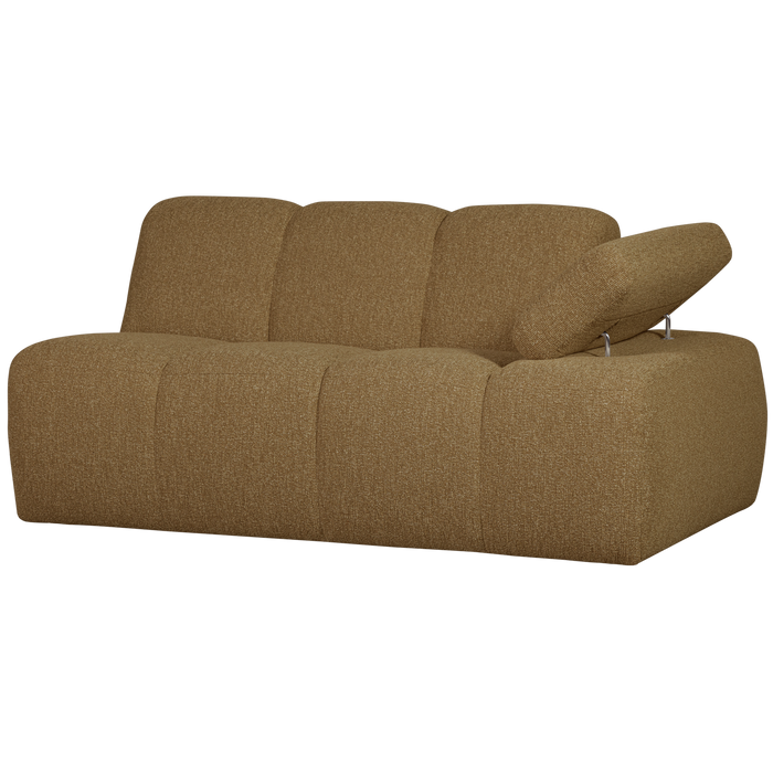 WOOOD Mojo 1,5-Zits Bank Met Arm Rechts - Bouclé - Geel|Bruin