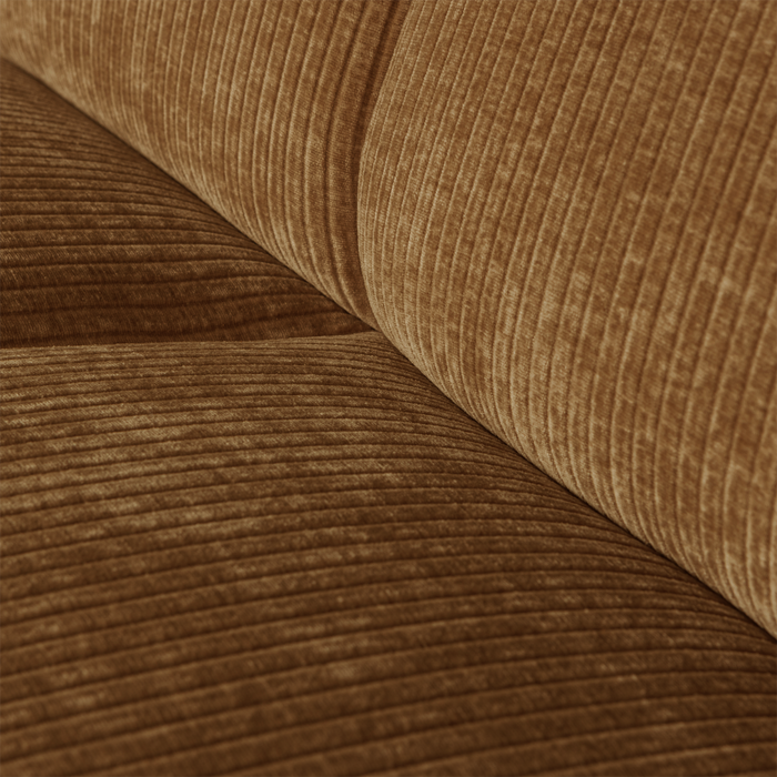 WOOOD Mojo 1-Zits Bank - Ribstof - Honing Geel - 74x80x97