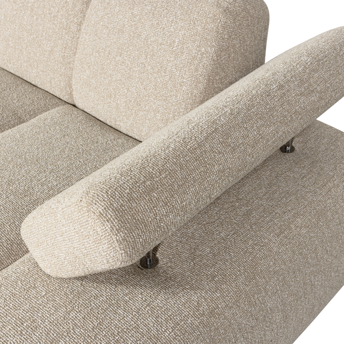 WOOOD Mojo Chaise Longue Elementenbank Rechts - Bouclé - Beige