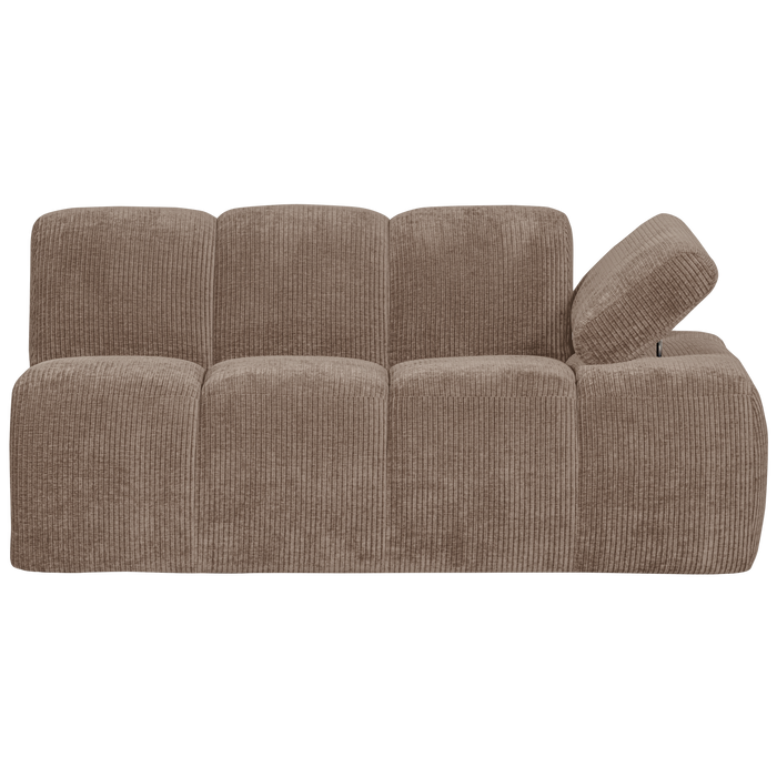 WOOOD Mojo 1,5-Zits Bank Met Arm Rechts - Ribstof - Zand - 74x160x67