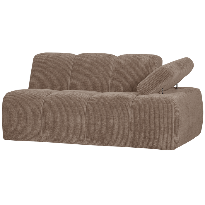 WOOOD Mojo 1,5-Zits Bank Met Arm Rechts - Ribstof - Zand - 74x160x67