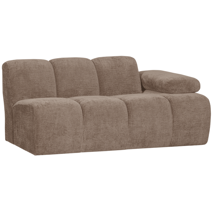 WOOOD Mojo 1,5-Zits Bank Met Arm Rechts - Ribstof - Zand - 74x160x67