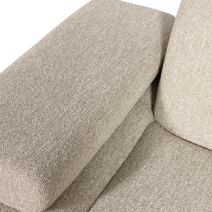 WOOOD Mojo 1-Zits Bank Met Arm Links - Bouclé - Beige - 74x120x97