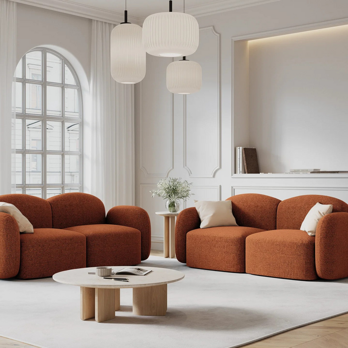 Micadoni Home Blair 2-zitsbank - Chenille - Terracotta