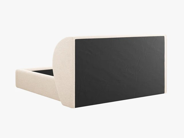 Micadoni Bedframe Miley met Opbergruimte - 200 x 200 cm - Chenille - Crème