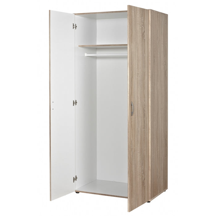 Kledingkast Baarlo - Hout - Eiken|Hout - Naturel - MDF