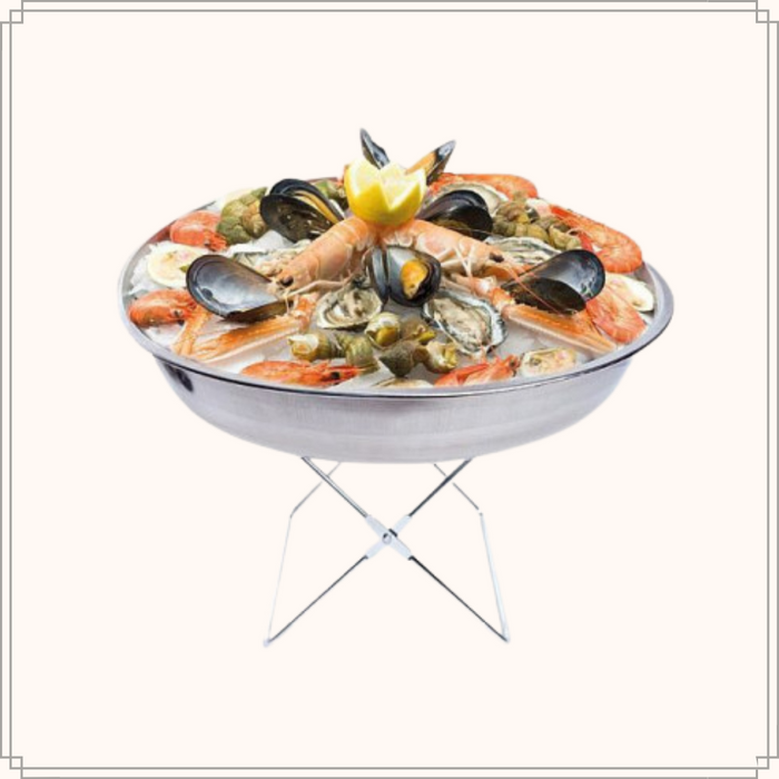 OTIX Oesterbord Oesterset met Oestermes Inklaptafel en Schaal Kreef...