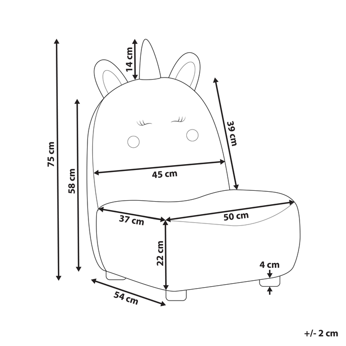 Beliani - LULEA - Kinderstoel - Roze - Nepbont