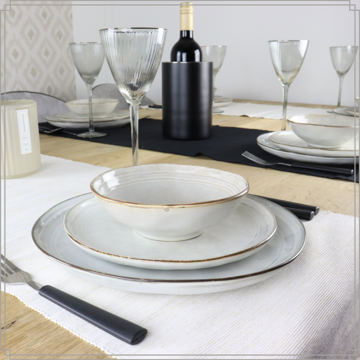 OTIX Serviesset Bordenset 6 Persoons 18-delig Beige Keramiek LILY