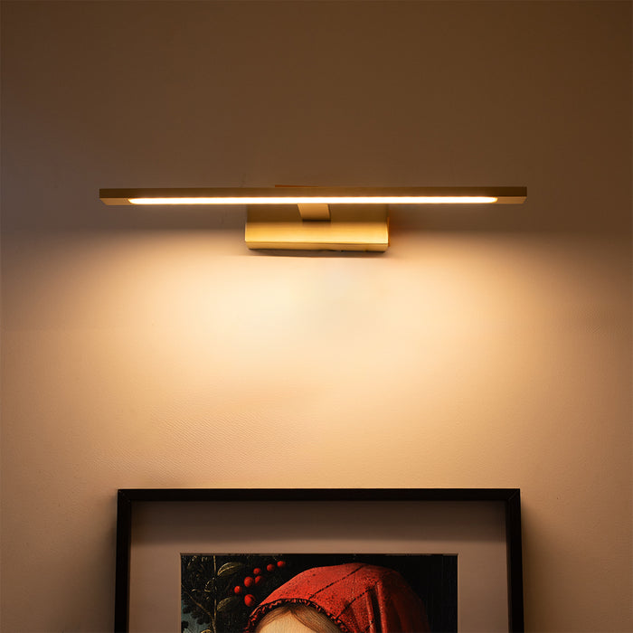 QAZQA Wandlamp messing 41,5 cm incl. LED IP44 - Jerre