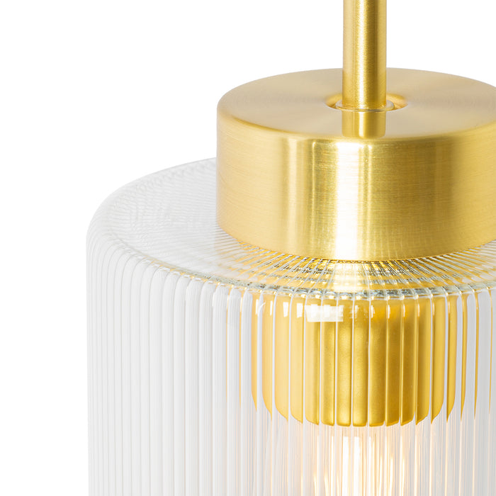 QAZQA Art Deco wandlamp goud met glas - Laura