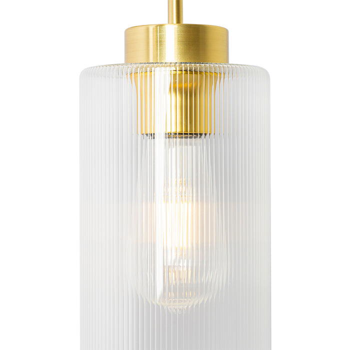 QAZQA Art Deco wandlamp goud met glas - Laura