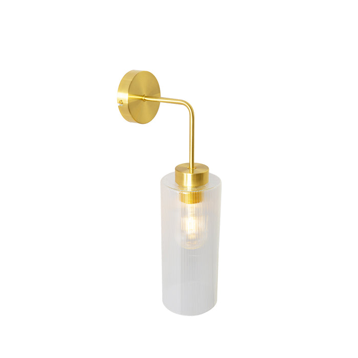 QAZQA Art Deco wandlamp goud met glas - Laura