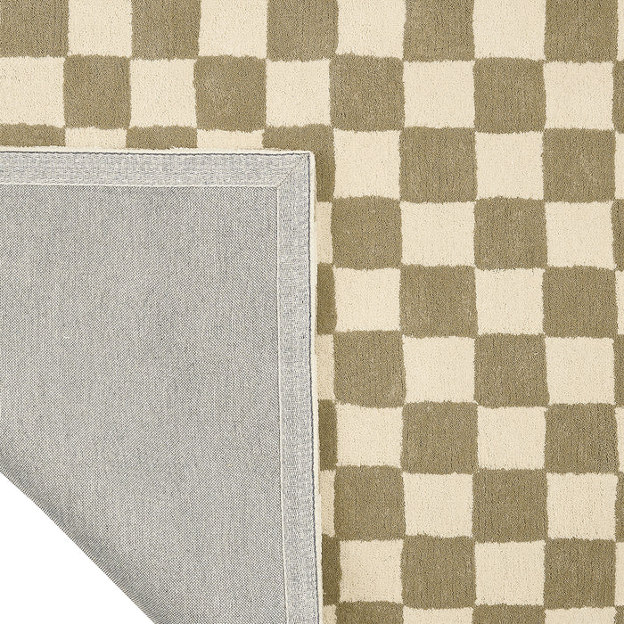 by fonQ Check Vloerkleed 170 x 240 cm - Groen