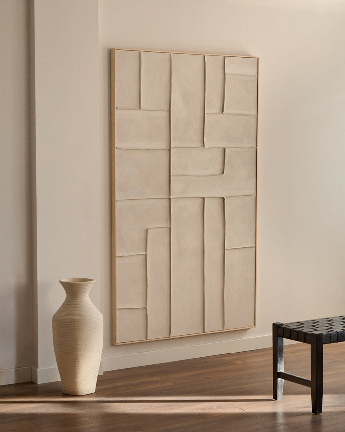 Kave Home - Pria vaas van wit papier-maché 72 cm