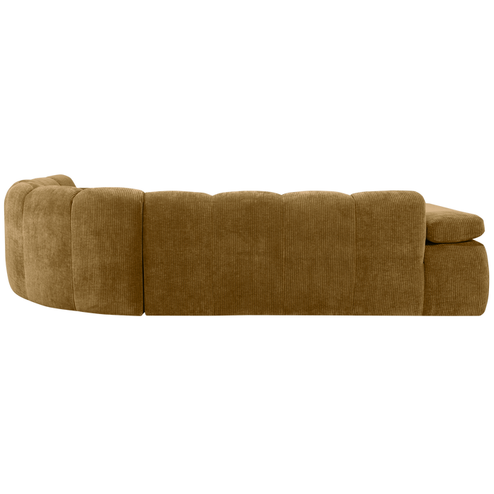 WOOOD Mojo Hoekbank Rechts - Ribstof - Honing Geel - 74x310x230