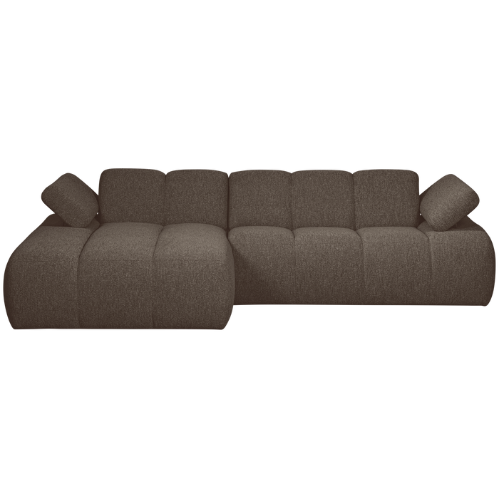 WOOOD Mojo Chaise Longue Bank Links - Bouclé - Bruin Melange