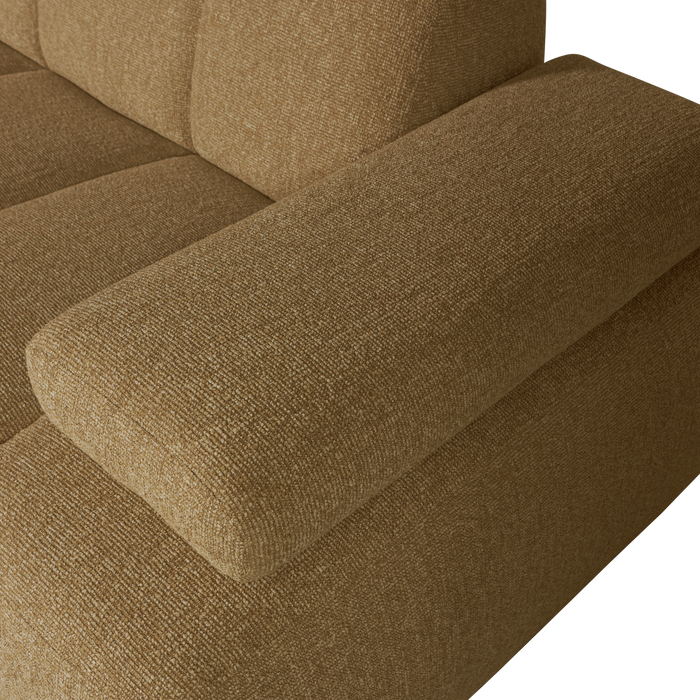 WOOOD Mojo Chaise Longue Bank Links - Bouclé - Geel|Bruin Melange