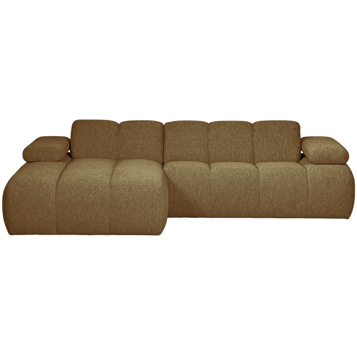 WOOOD Mojo Chaise Longue Bank Links - Bouclé - Geel|Bruin Melange