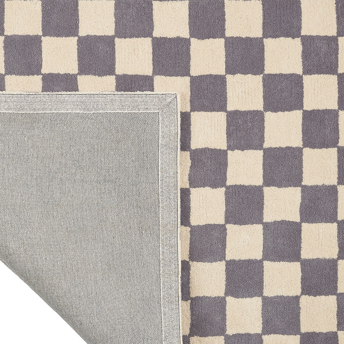by fonQ Check Vloerkleed 170 x 240 cm - Paars