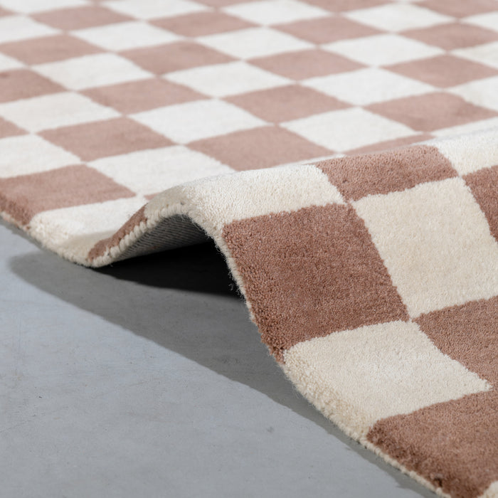 by fonQ Check Vloerkleed 170 x 240 cm - Chocolate