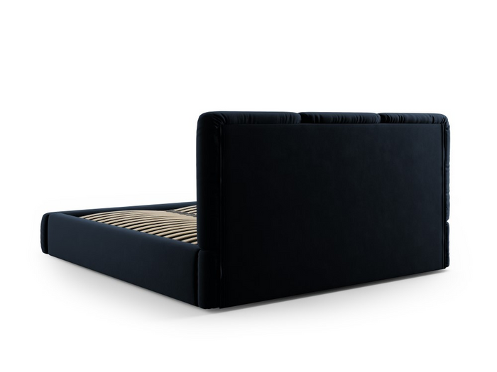 Windsor & Co Horizon Bedframe met Opbergvak - 200 x 200 cm - Fluweel - Donkerblauw