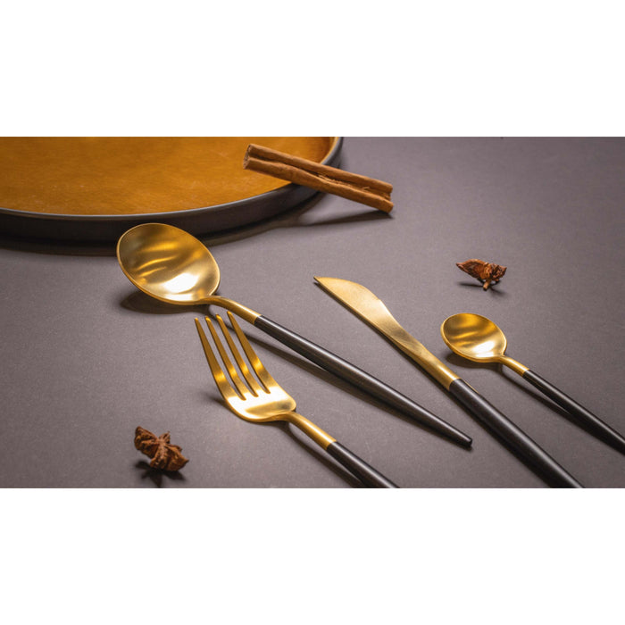 Jay Hill Bestekset - Goud | Zwart - 4-delig