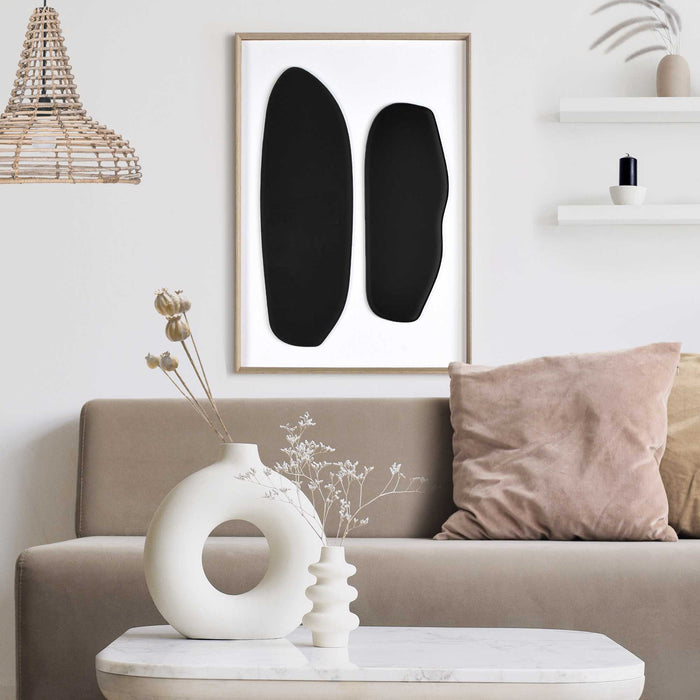 Reinders - Black Duo - Relief Art Schilderij 70x50cm Hout