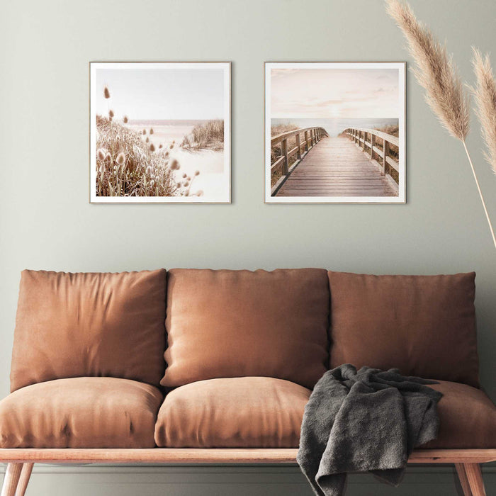 Reinders - Beach Walk - Schilderijen set 2x 50x50cm Hout