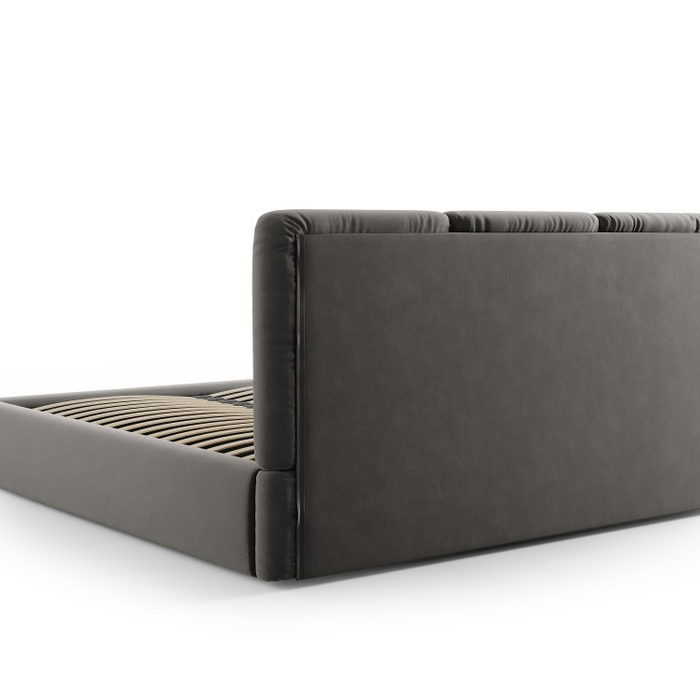 Windsor & Co Horizon Bedframe met Opbergvak - 160 x 200 cm - Fluweel - Grijs