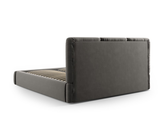 Windsor & Co Horizon Bedframe met Opbergvak - 160 x 200 cm - Fluweel - Grijs