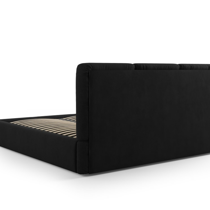 Windsor & Co Horizon Bedframe met Opbergvak - 200 x 200 cm - Chenille - Zwart